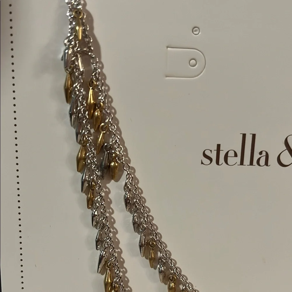 Stella & Dot Gold and Silver Vintage-Inspired Necklace - Picture 11 of 11
